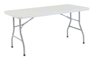 cover Folding Tables, 5' Speckled Gray with Gray Frame